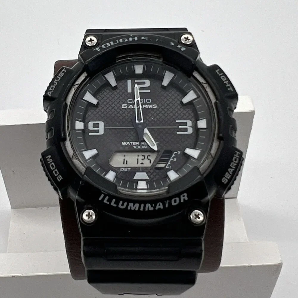 Casio AQ-S810W Tough Solar 5208 Ana-Digi 100M Illuminator 48mm NEW BATTERY Read
